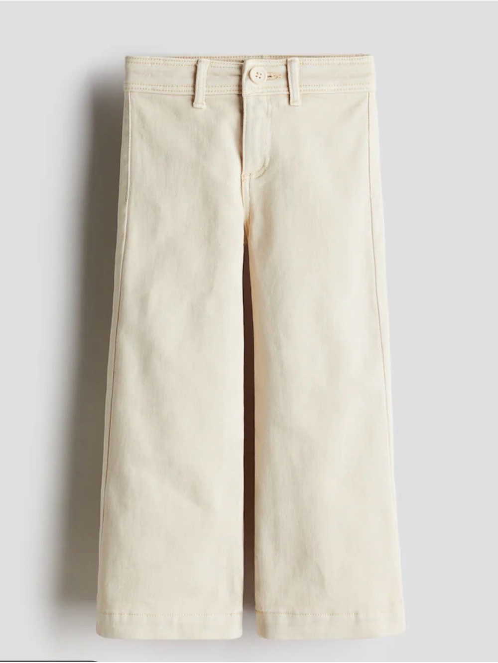 H&M kids girls wide leg khaki jeans pants cotton